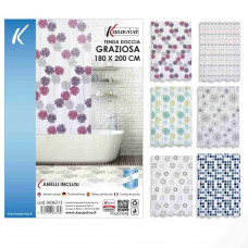 TENDA DOCCIA GRAZIOSA CM.180X200 ASS.6313 (12pz)